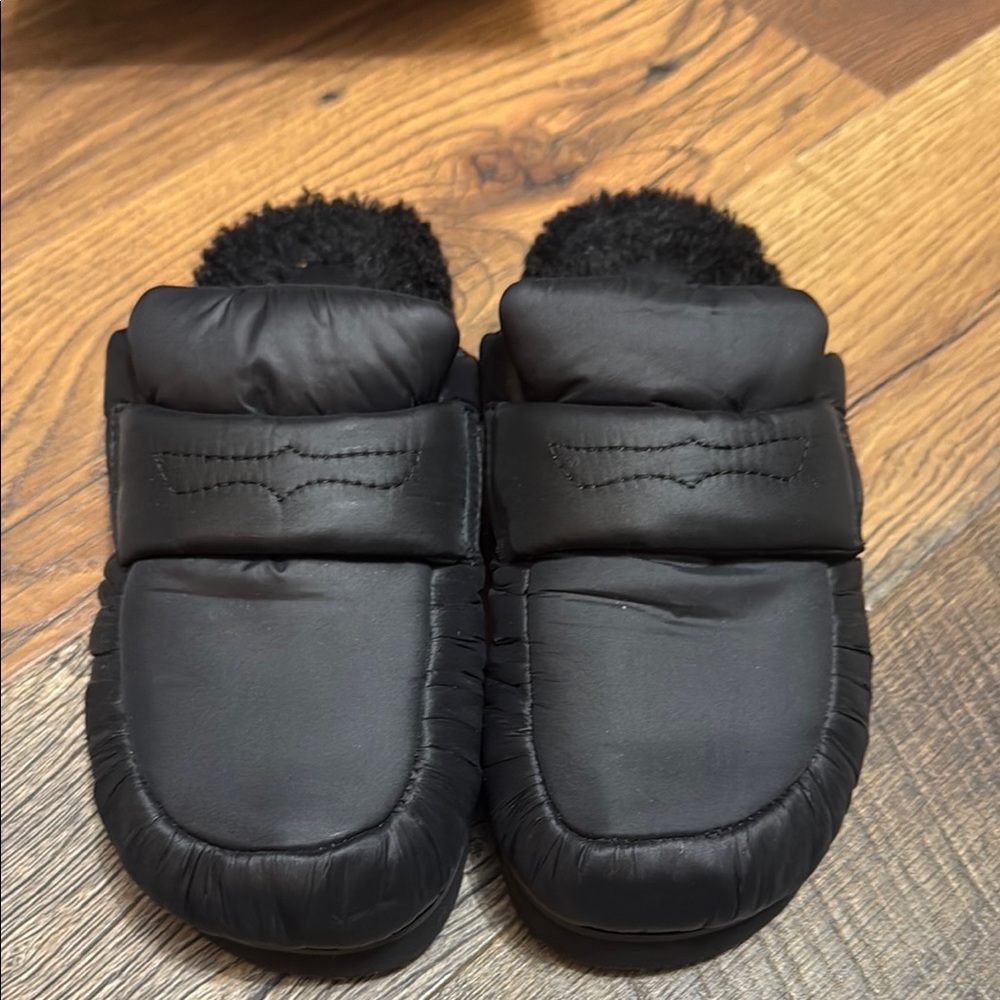 Ash slip on fur lined mules size 36